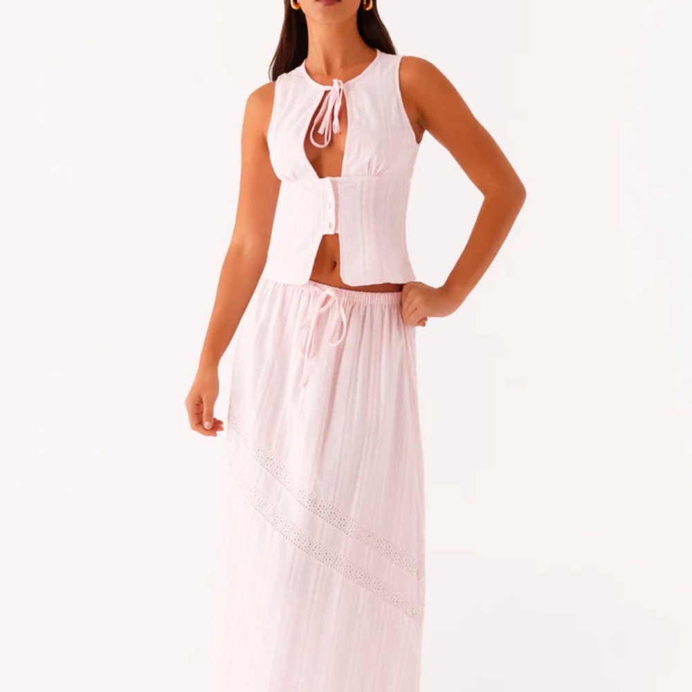 Pink Maxi Skirt set